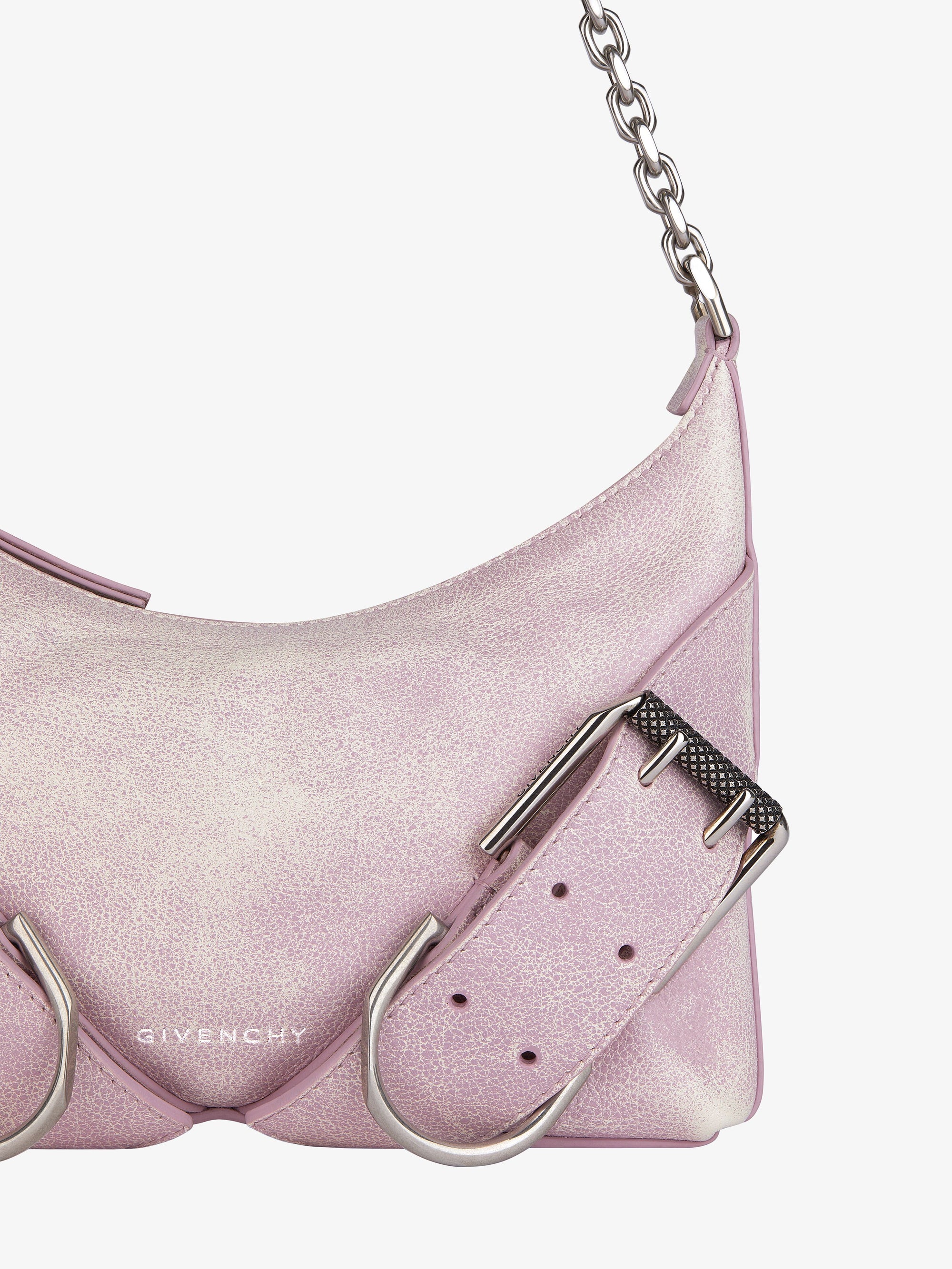 Sac Voyou boyfriend party en cuir vieilli - Old Pink
