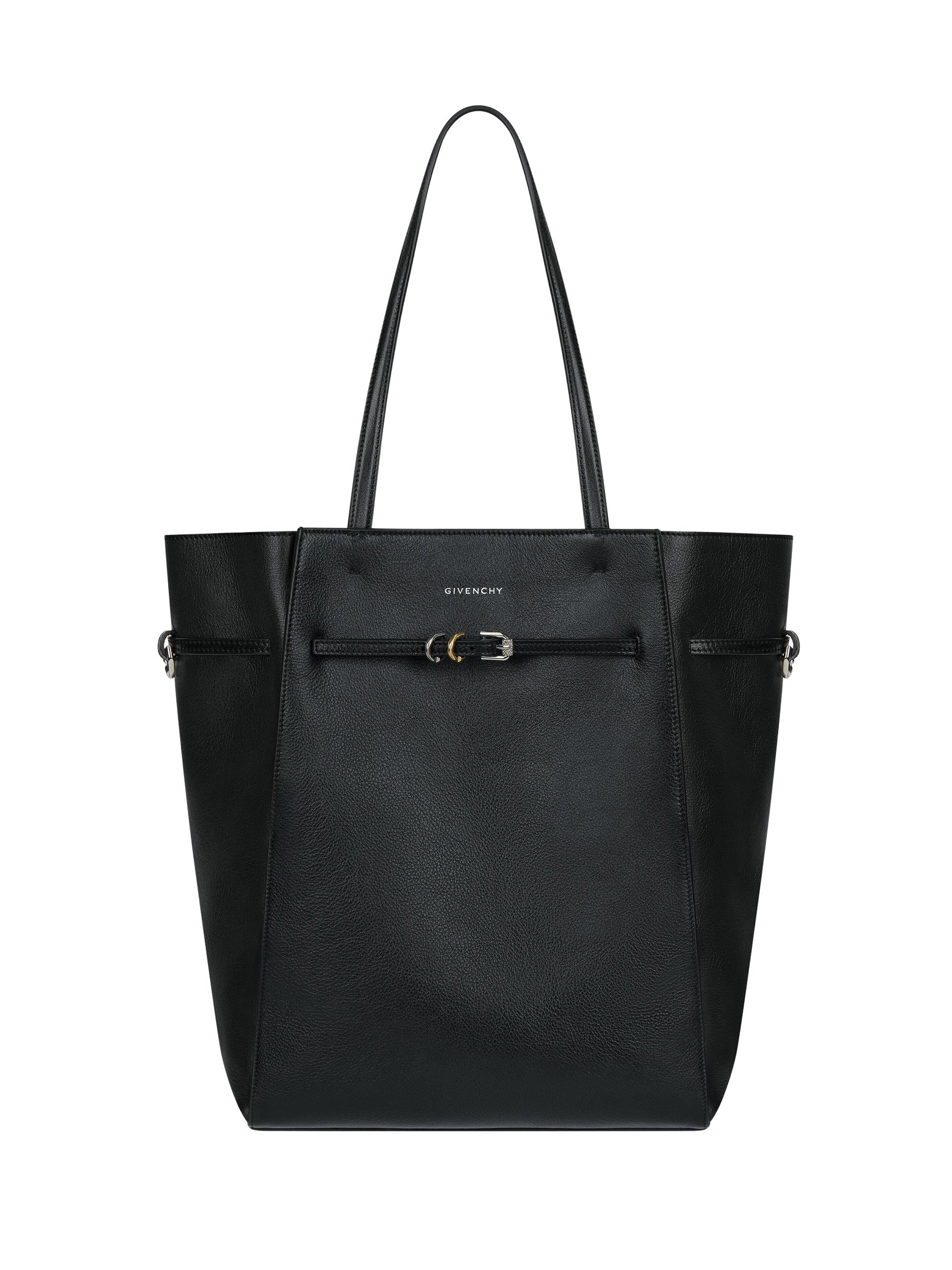 Cabas Voyou moyen en cuir - Black
