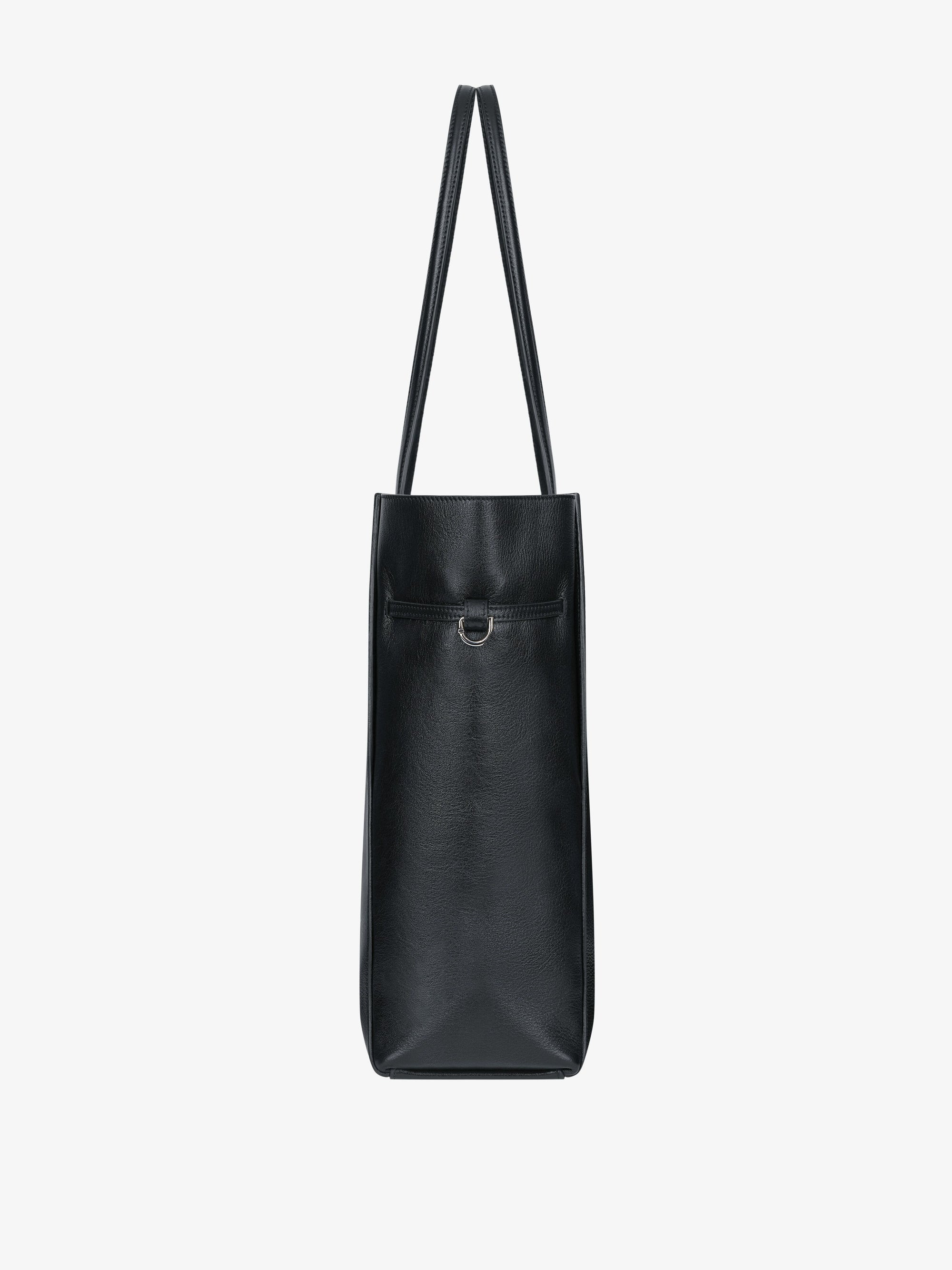 Cabas Voyou moyen en cuir - Black