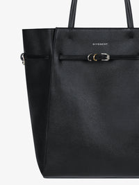 Cabas Voyou moyen en cuir - Black