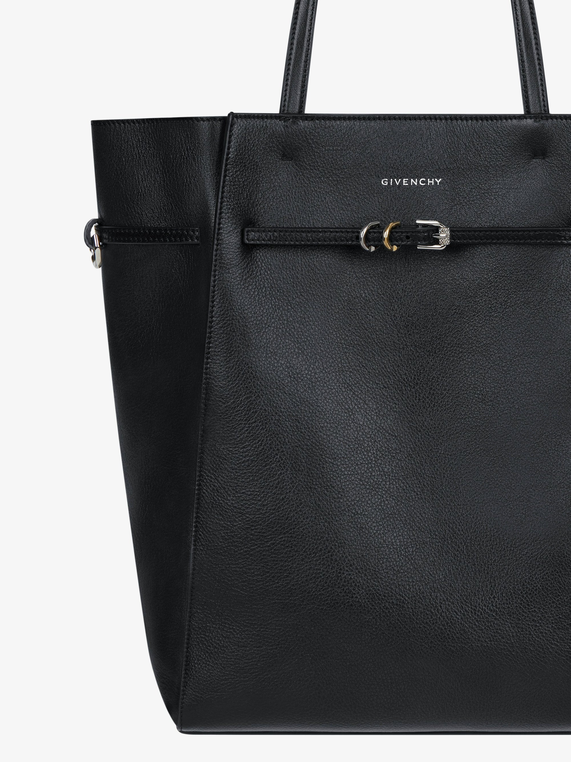Cabas Voyou moyen en cuir - Black