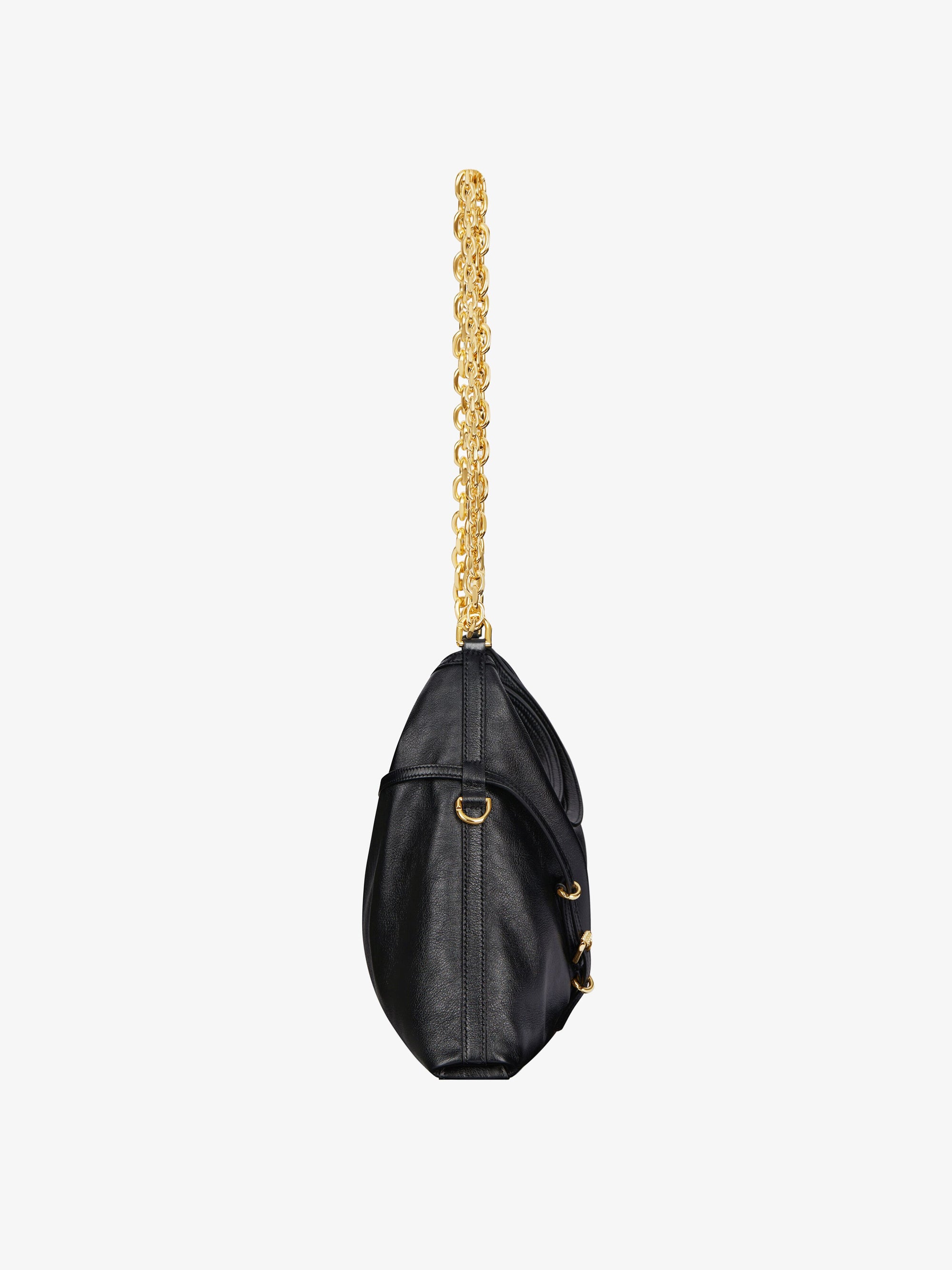 Sac Voyou moyen en cuir - Noir