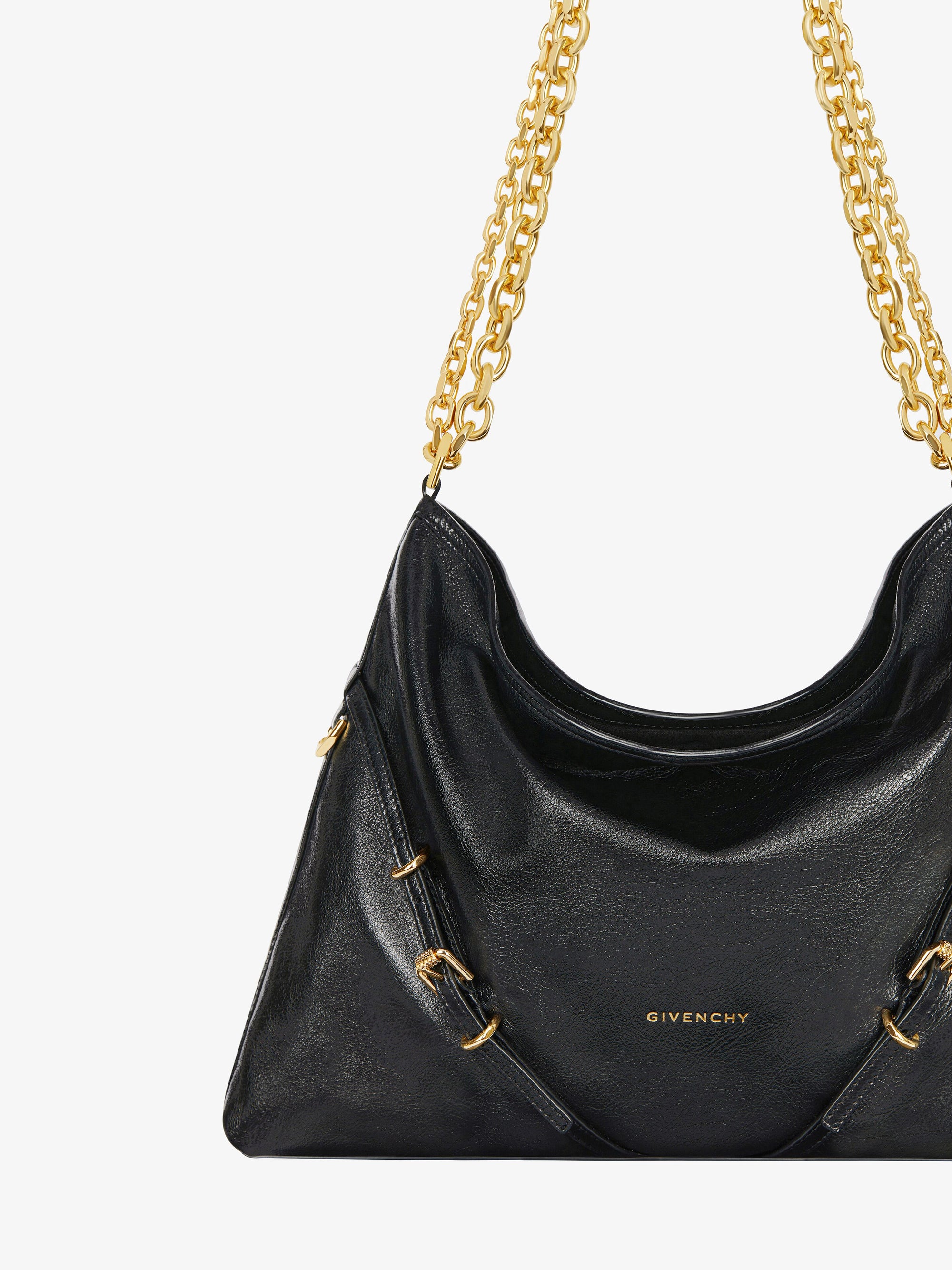 Sac Voyou moyen en cuir - Noir
