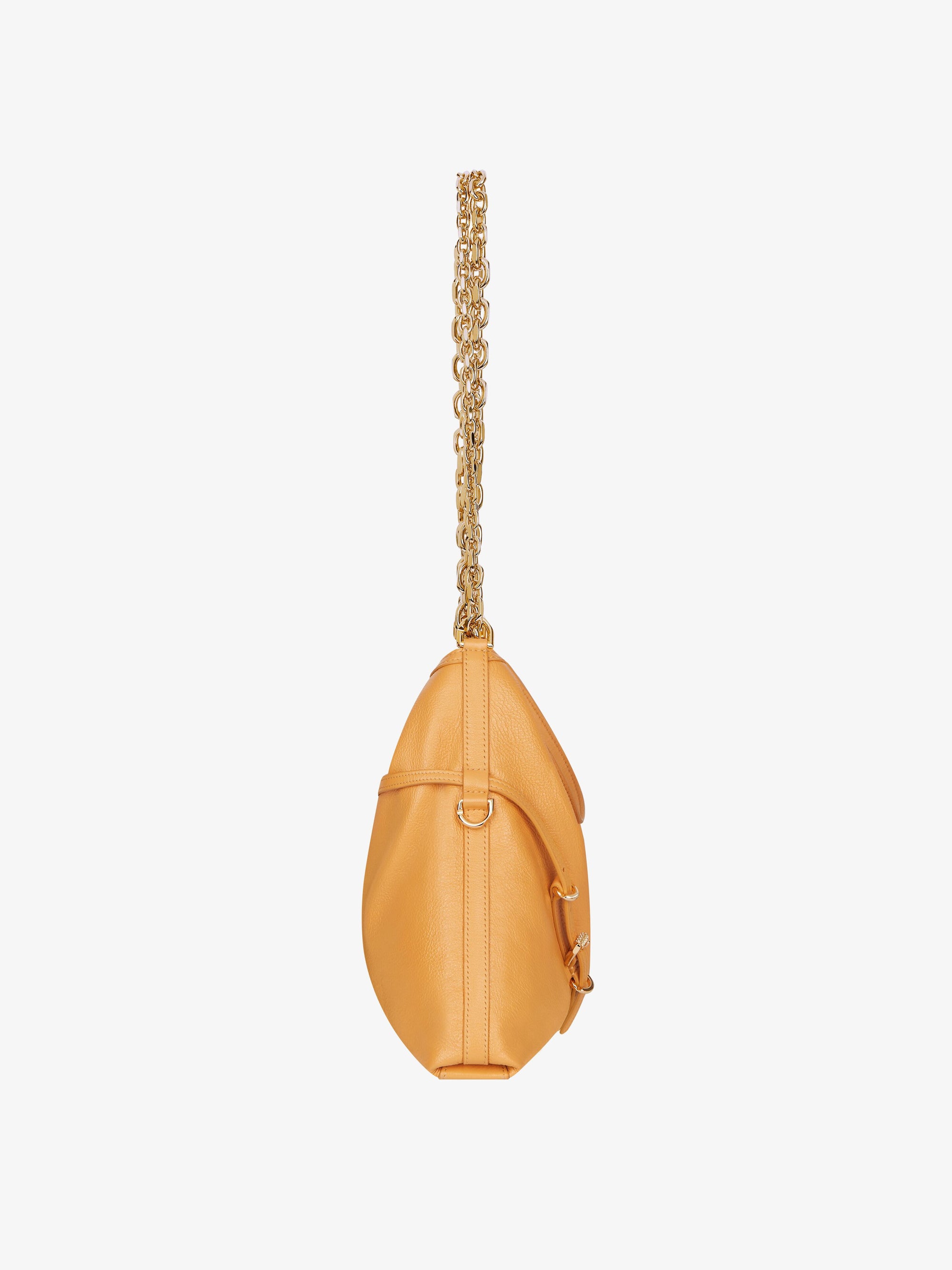 Sac Voyou moyen en cuir - Orange Rouge