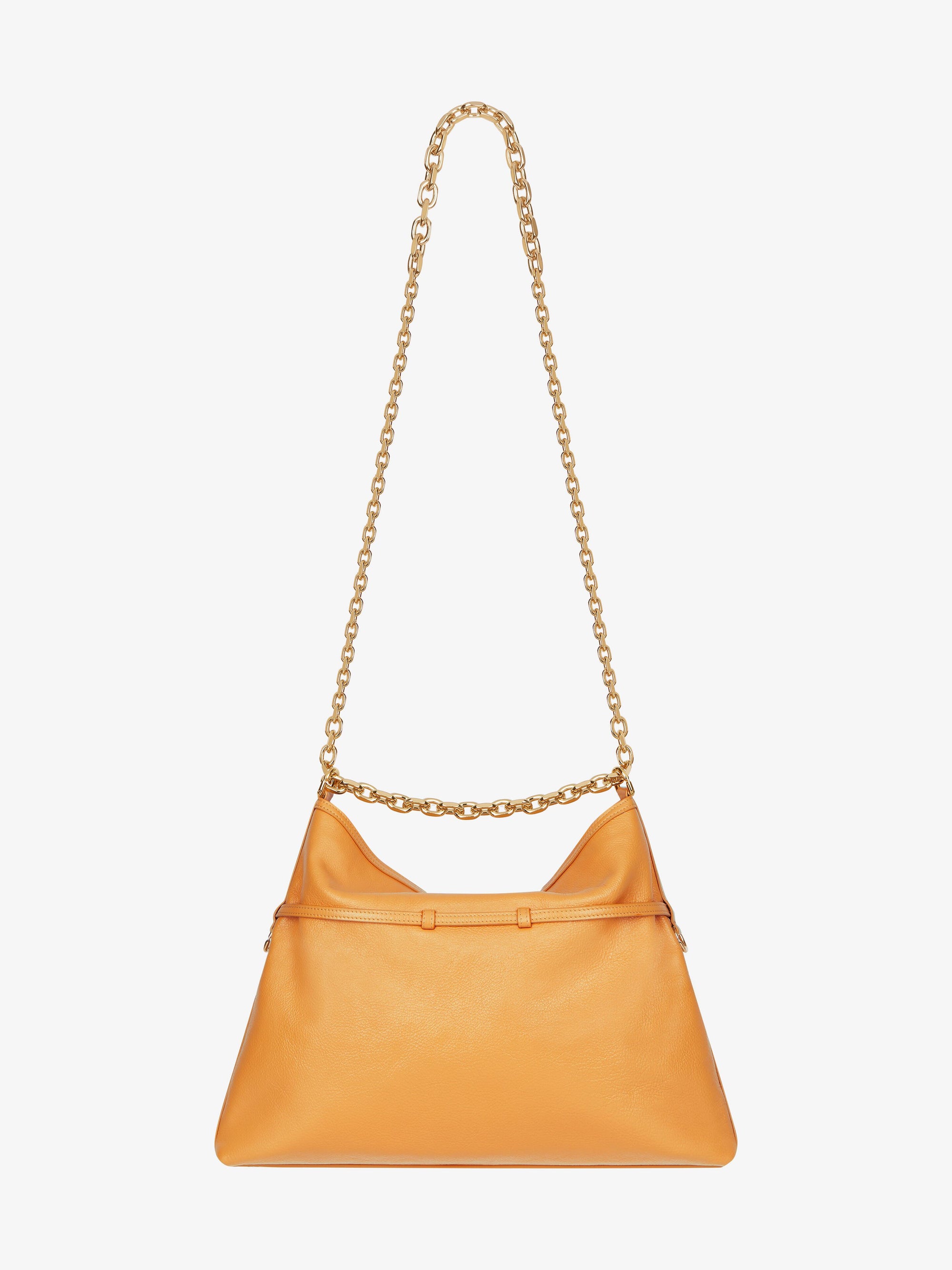 Sac Voyou moyen en cuir - Orange Rouge