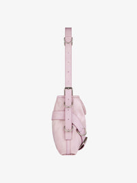 Voyou Medium Boyfriend Bag, distressed leather - Old Pink