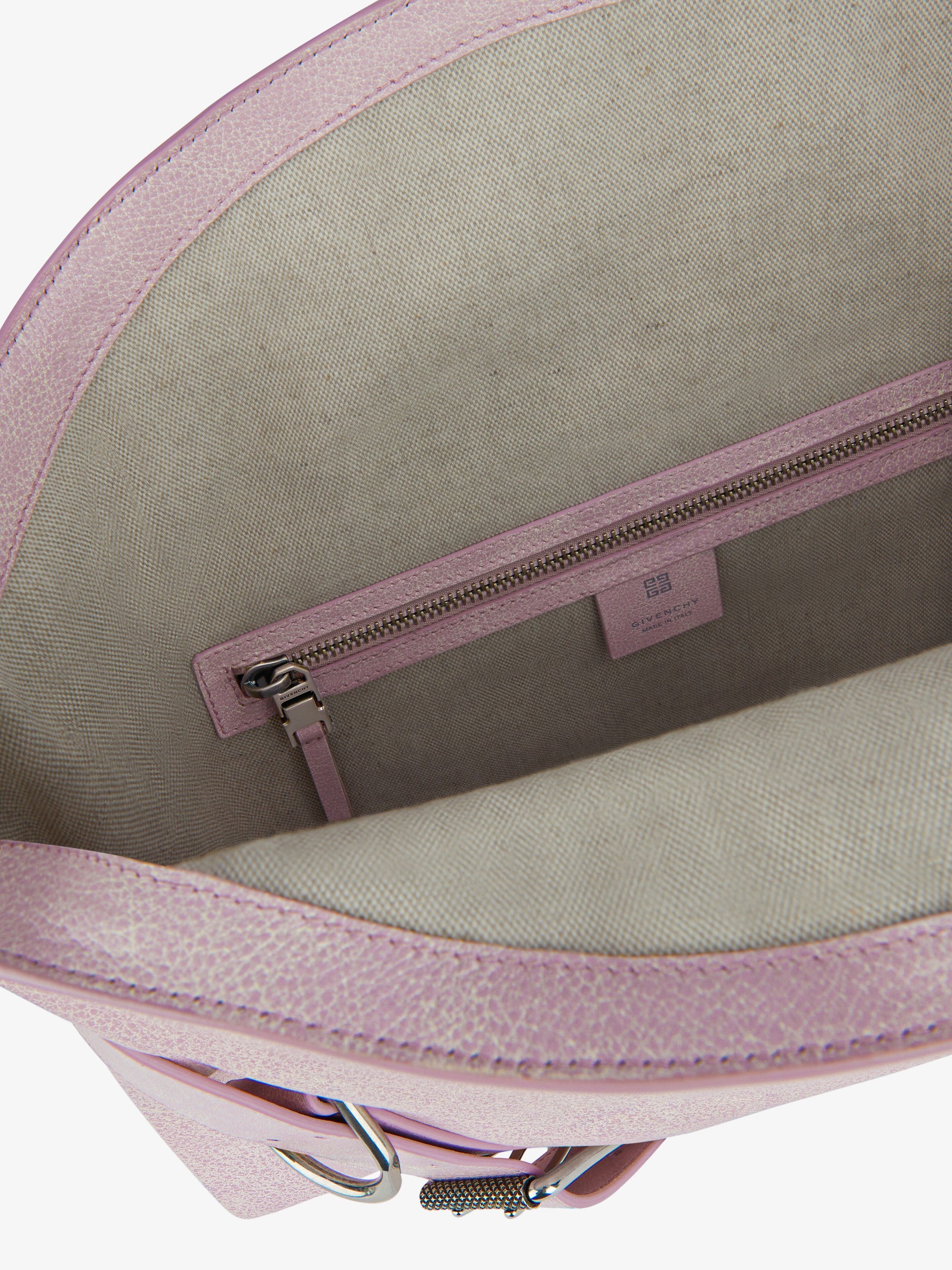 Voyou Medium Boyfriend Bag, distressed leather - Old Pink