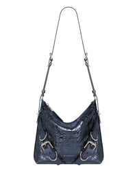 Sac Voyou petit en cuir - Navy