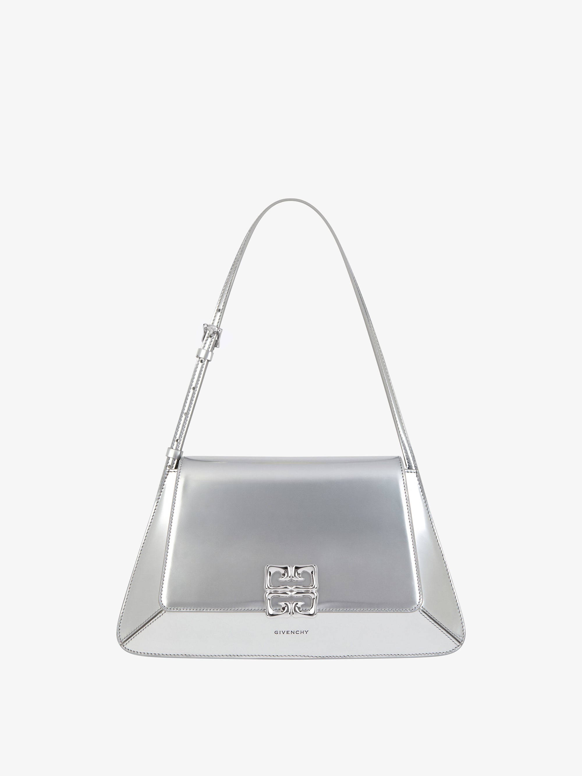 LAMINATED LEATHER W/SILVERY JEWELRY