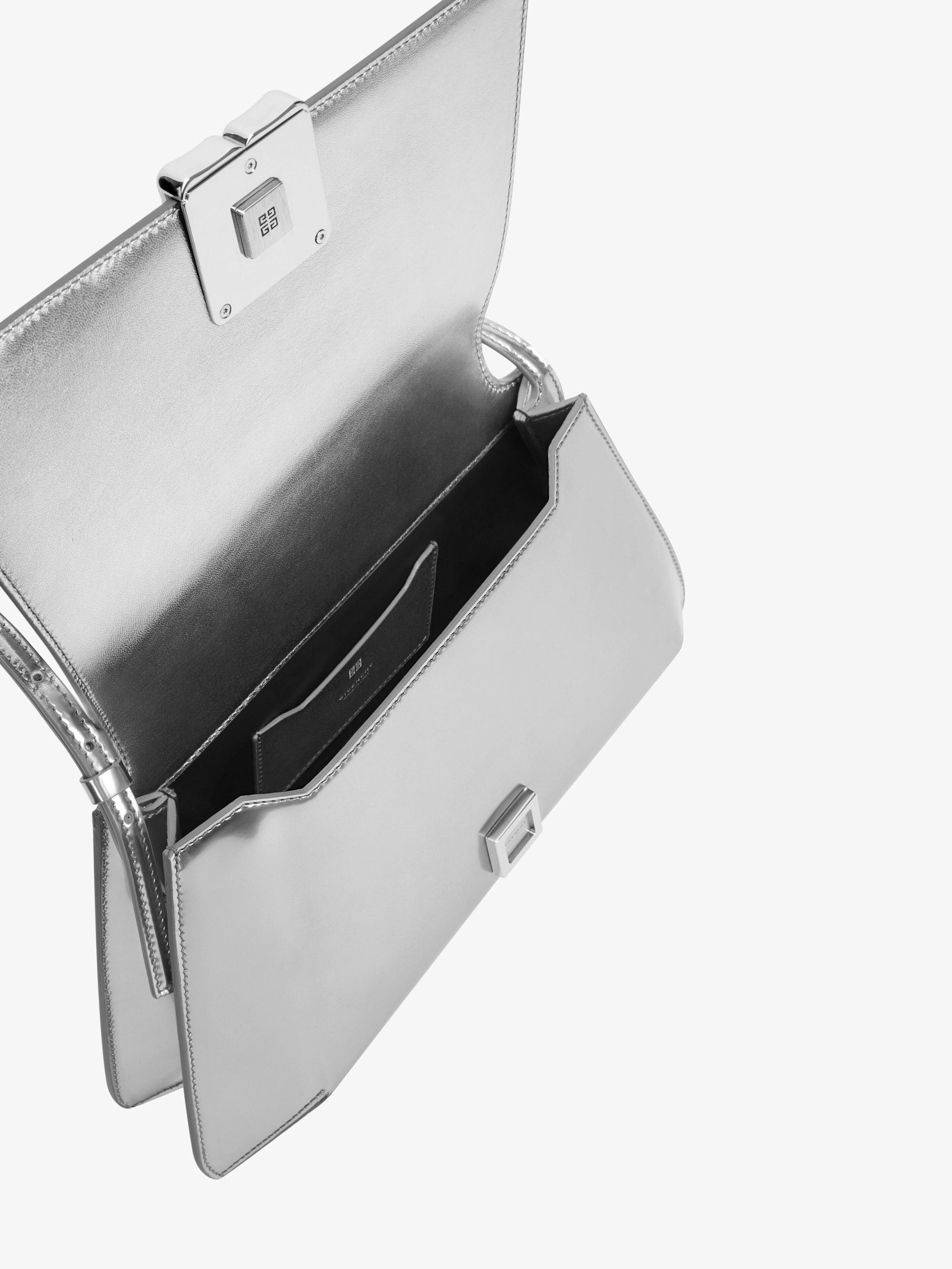 LAMINATED LEATHER W/SILVERY JEWELRY