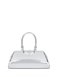 Petit sac Antigona east west en cuir - Light Silvery