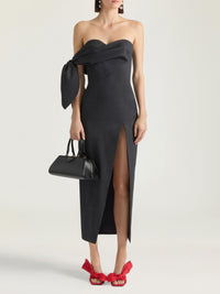 Sac Antigona east west petit en cuir - Black