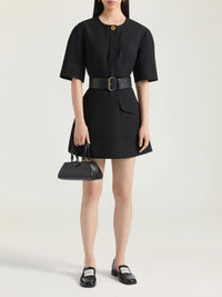 Sac Antigona east west mini en cuir - Black