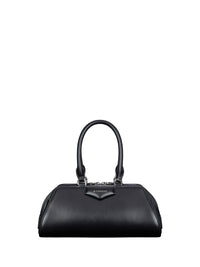 Antigona East West mini leather bag - Black