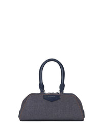 Sac Antigona east west mini en cuir - Indigo Blue