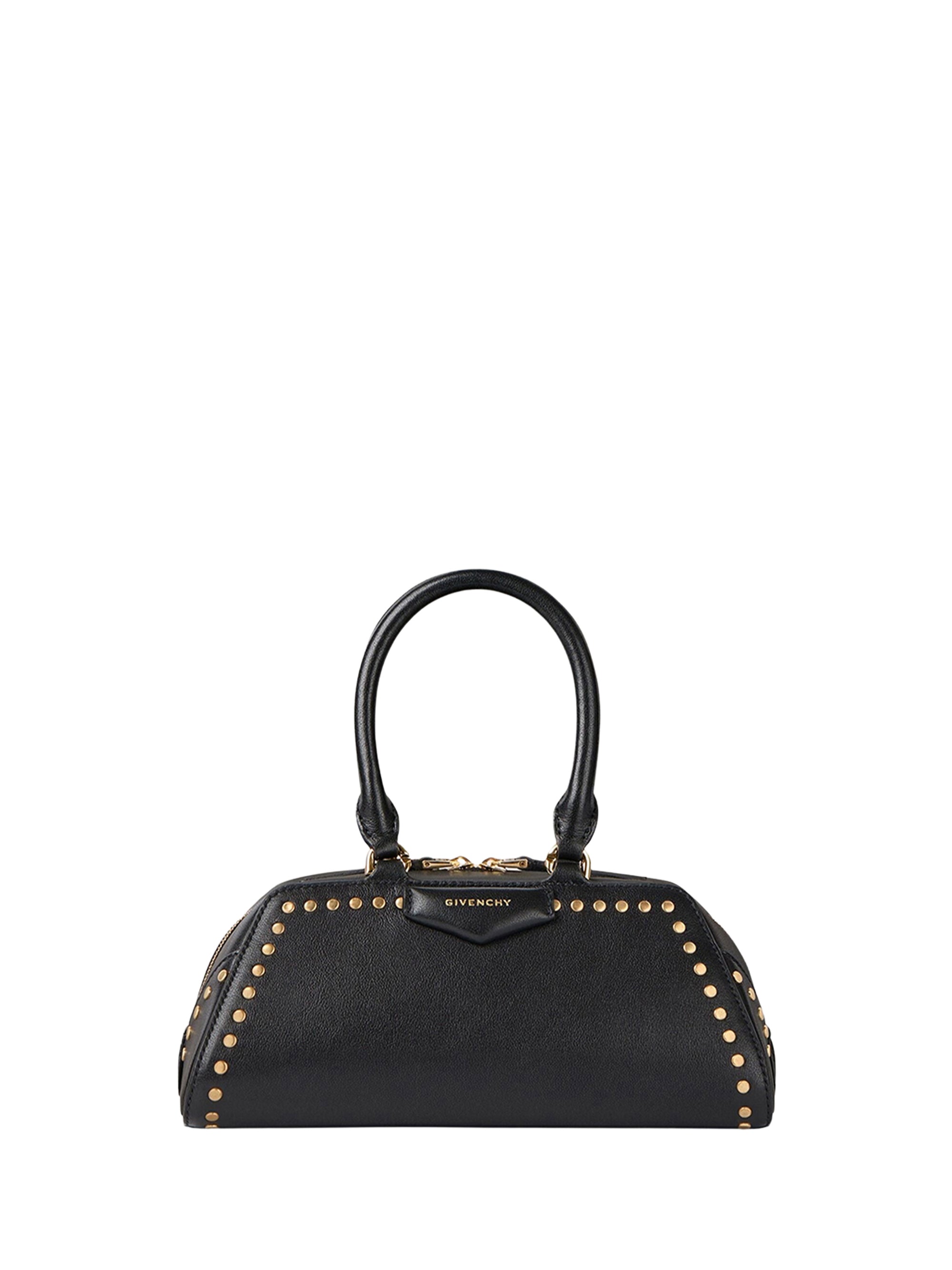 Mini sac Antigona east west en cuir - Black
