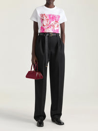 Sac Antigona east west mini en cuir - Burgundy