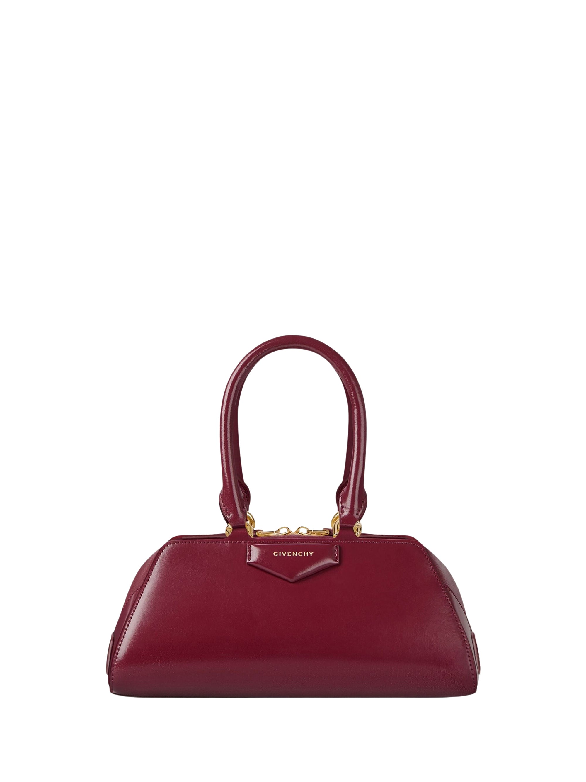 Antigona East West mini leather bag – Burgundy