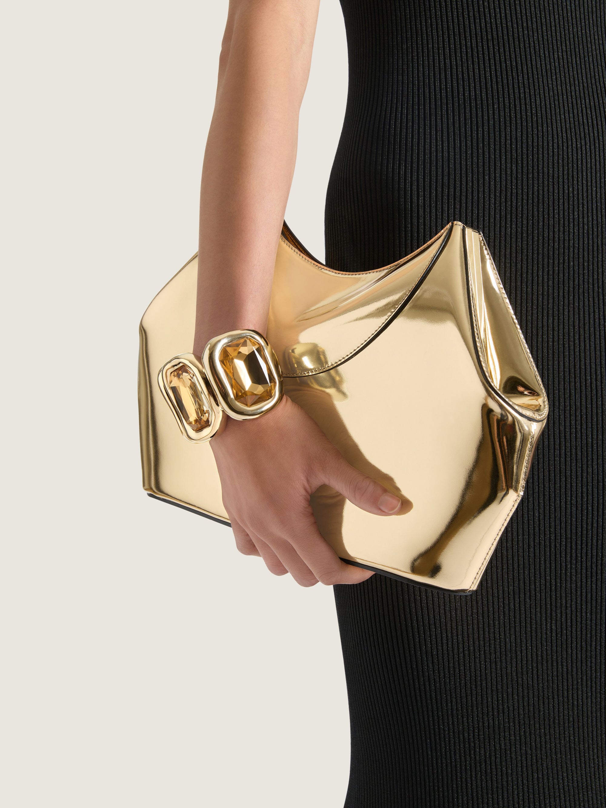 MIRROR LAMINATED LEATHER W/ GOLDEN