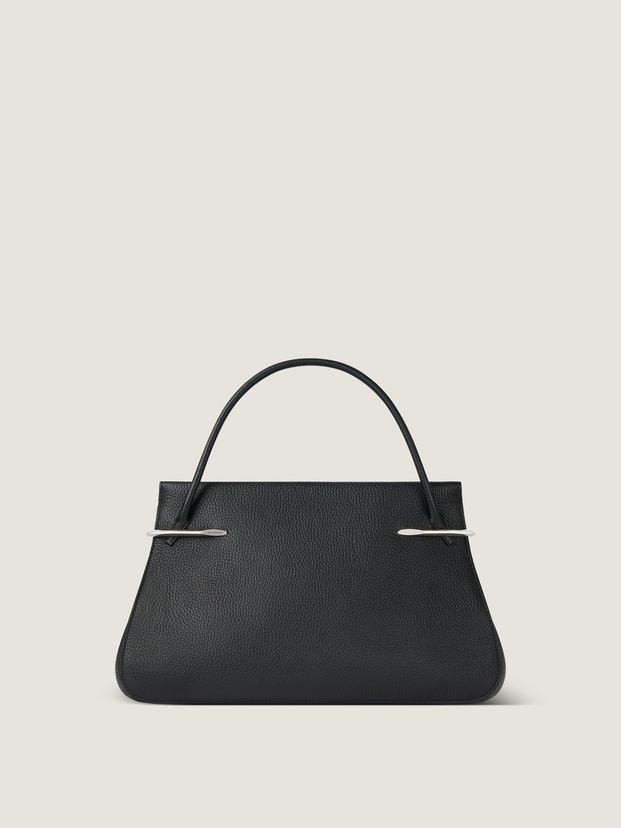 CALF GRAINED LEATHER W SILVERY JEWELRY