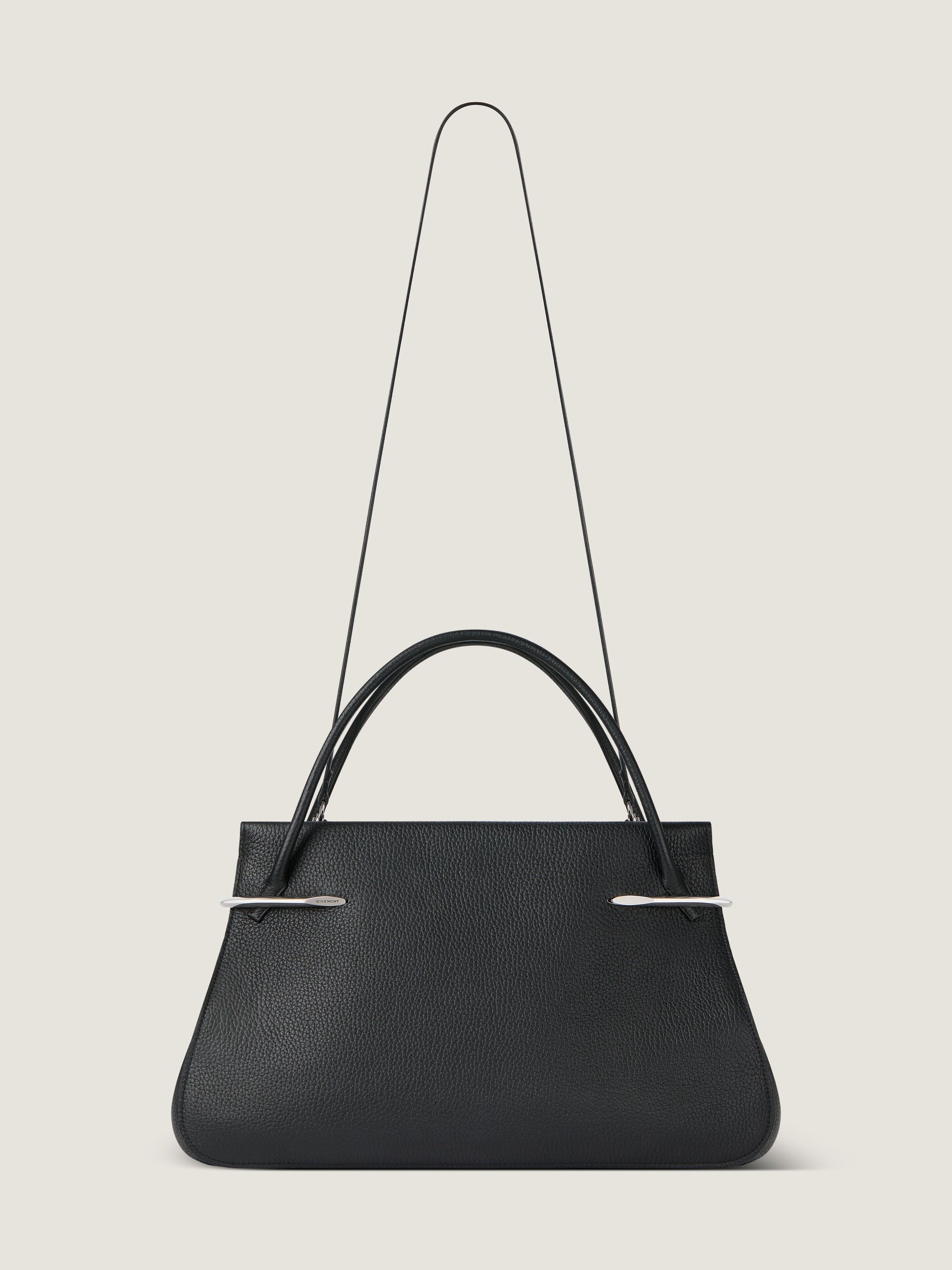 CALF GRAINED LEATHER W SILVERY JEWELRY