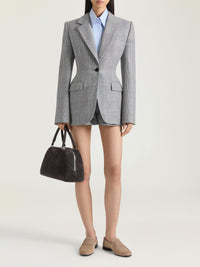 Sac bowling Antigona east west en cuir - Dark Grey