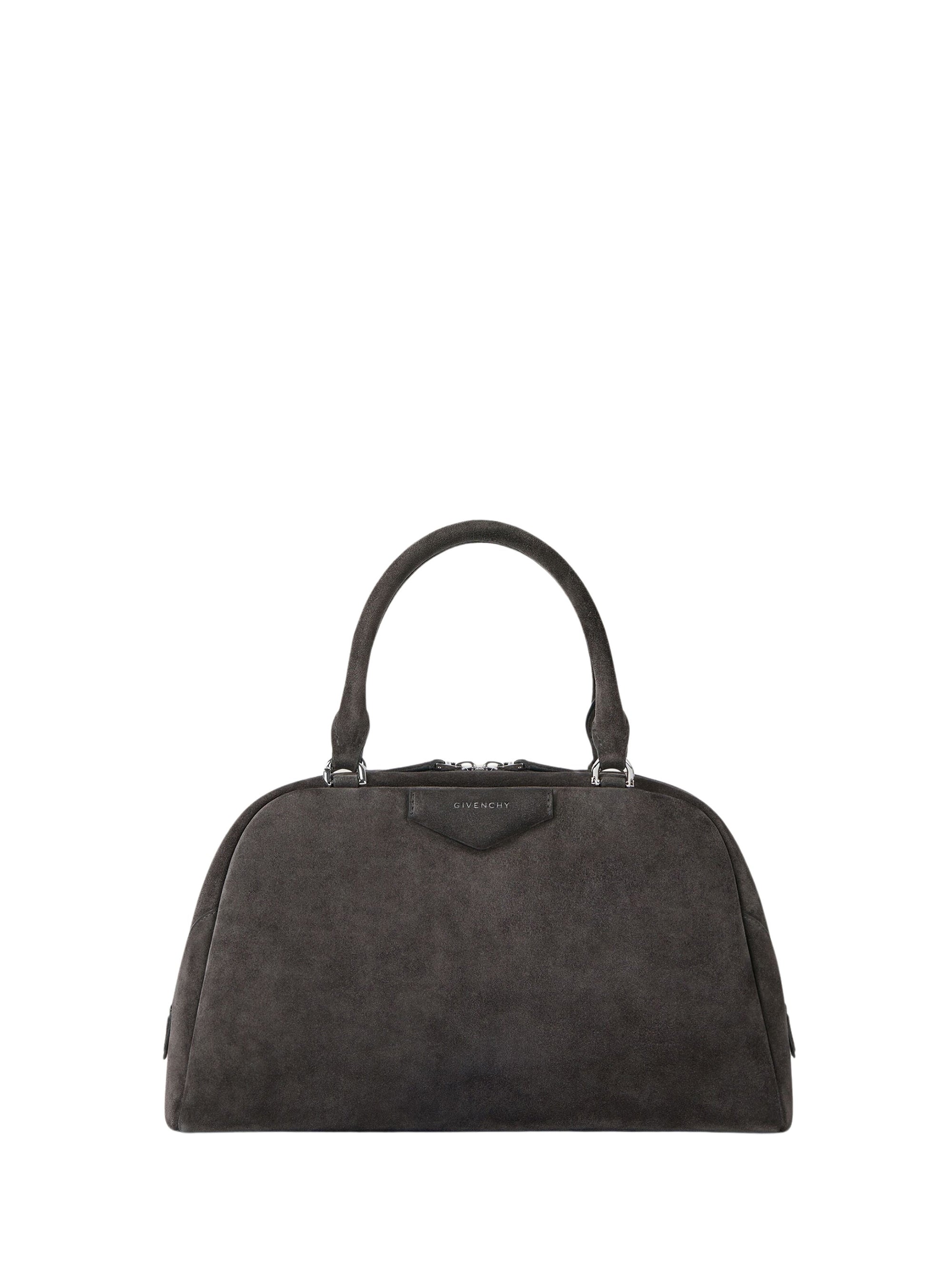 Sac bowling Antigona east west en cuir - Dark Grey