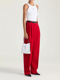 Pochette Pinch me en cuir - Cloud Grey