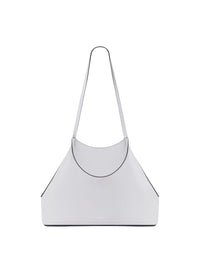 Facet leather tote bag – Cloud Grey