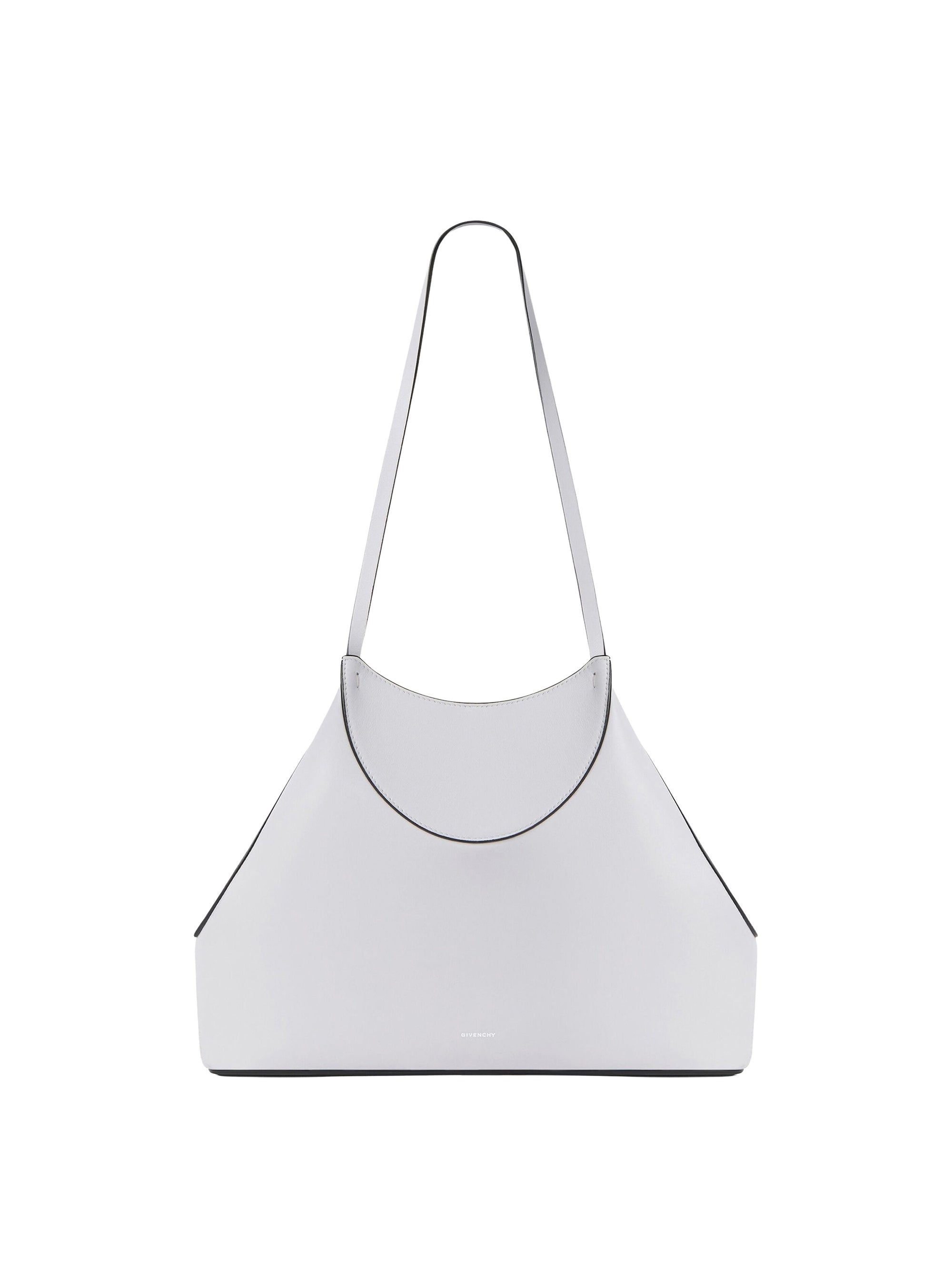 Facet leather tote bag – Cloud Grey
