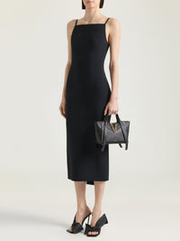 Sac Snatch petit à chaîne zippé en cuir - Black