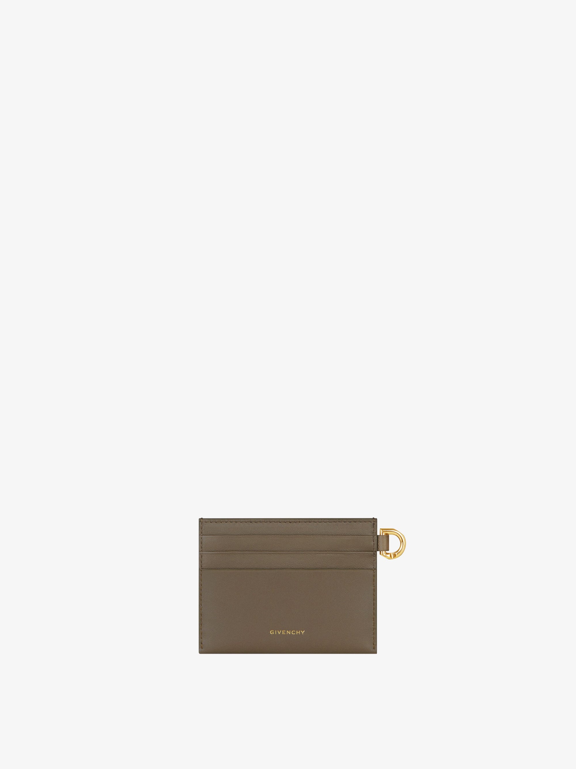 Porte-cartes 4G en cuir - Beige Taupe