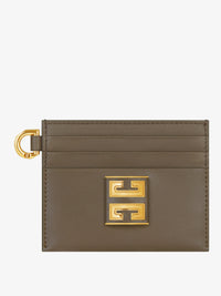 Porte-cartes 4G en cuir - Beige Taupe