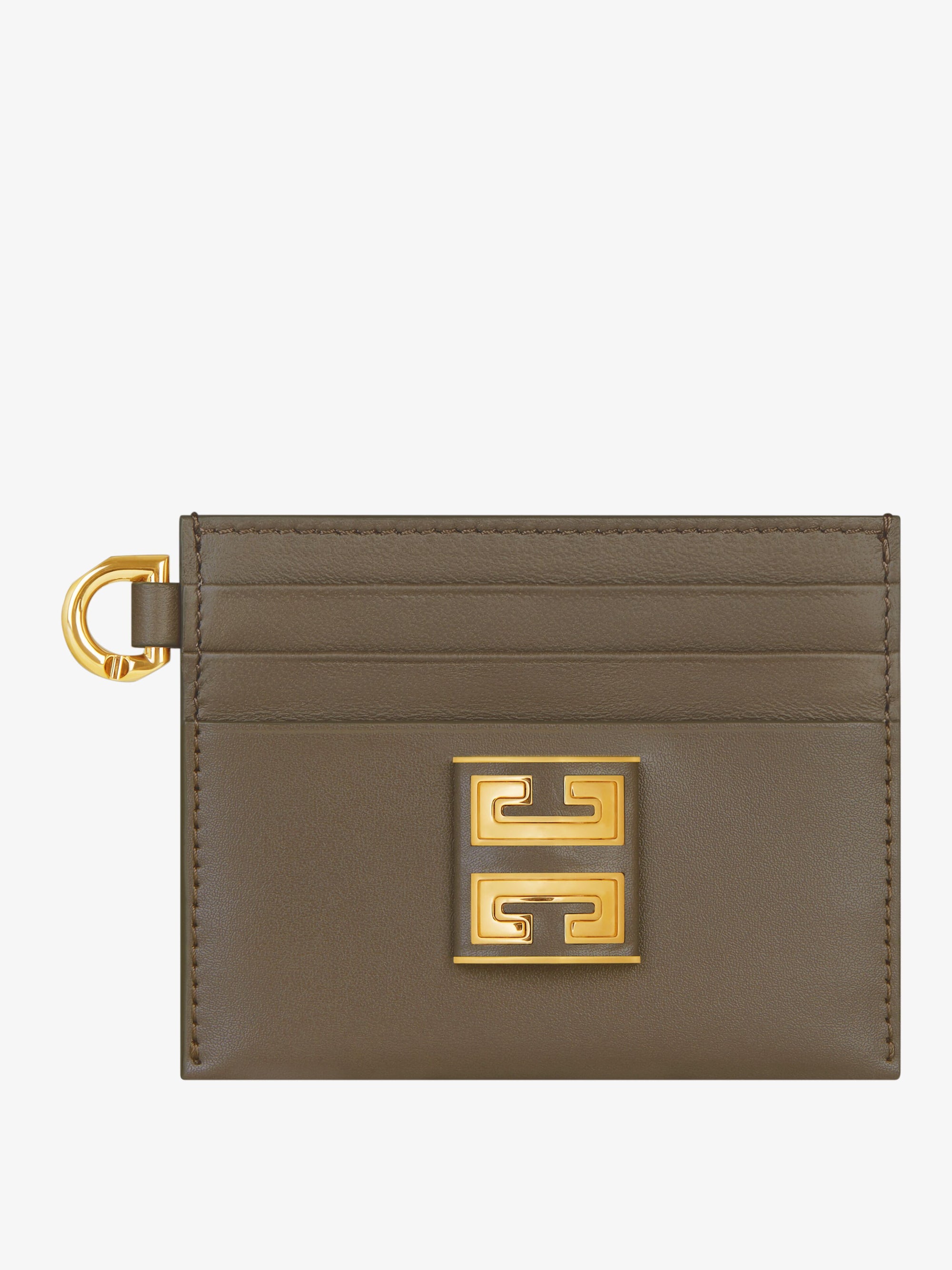 Porte-cartes 4G en cuir - Beige Taupe