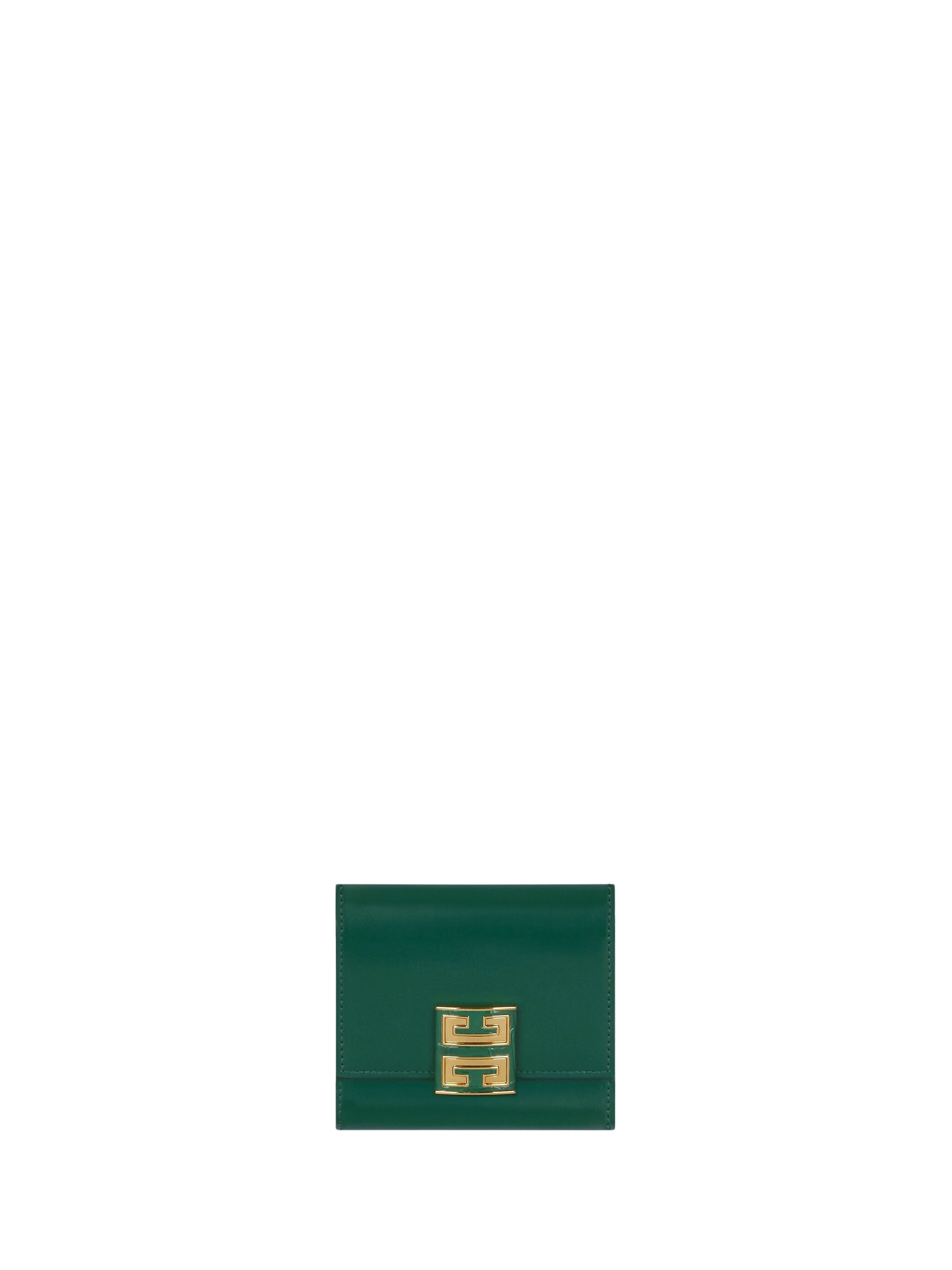 Portefeuille 4G en cuir - Vert Emeraude