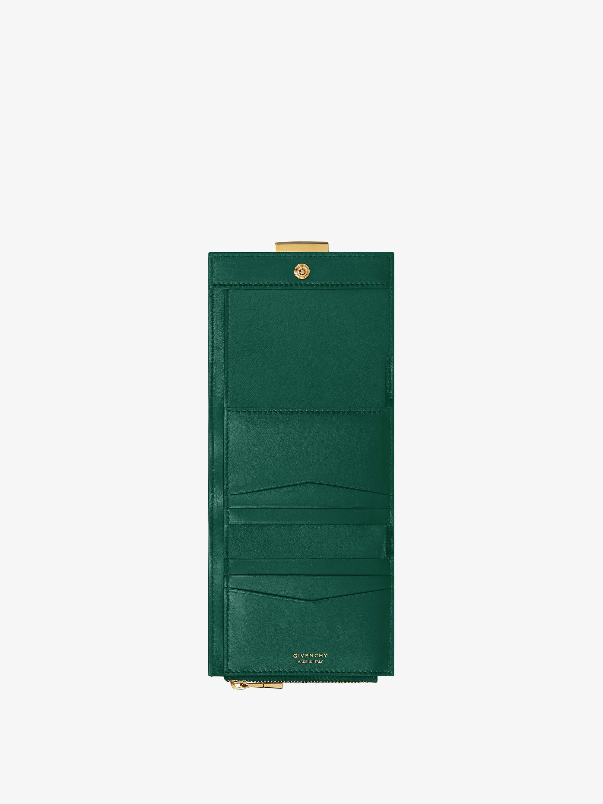 Portefeuille 4G en cuir - Vert Emeraude