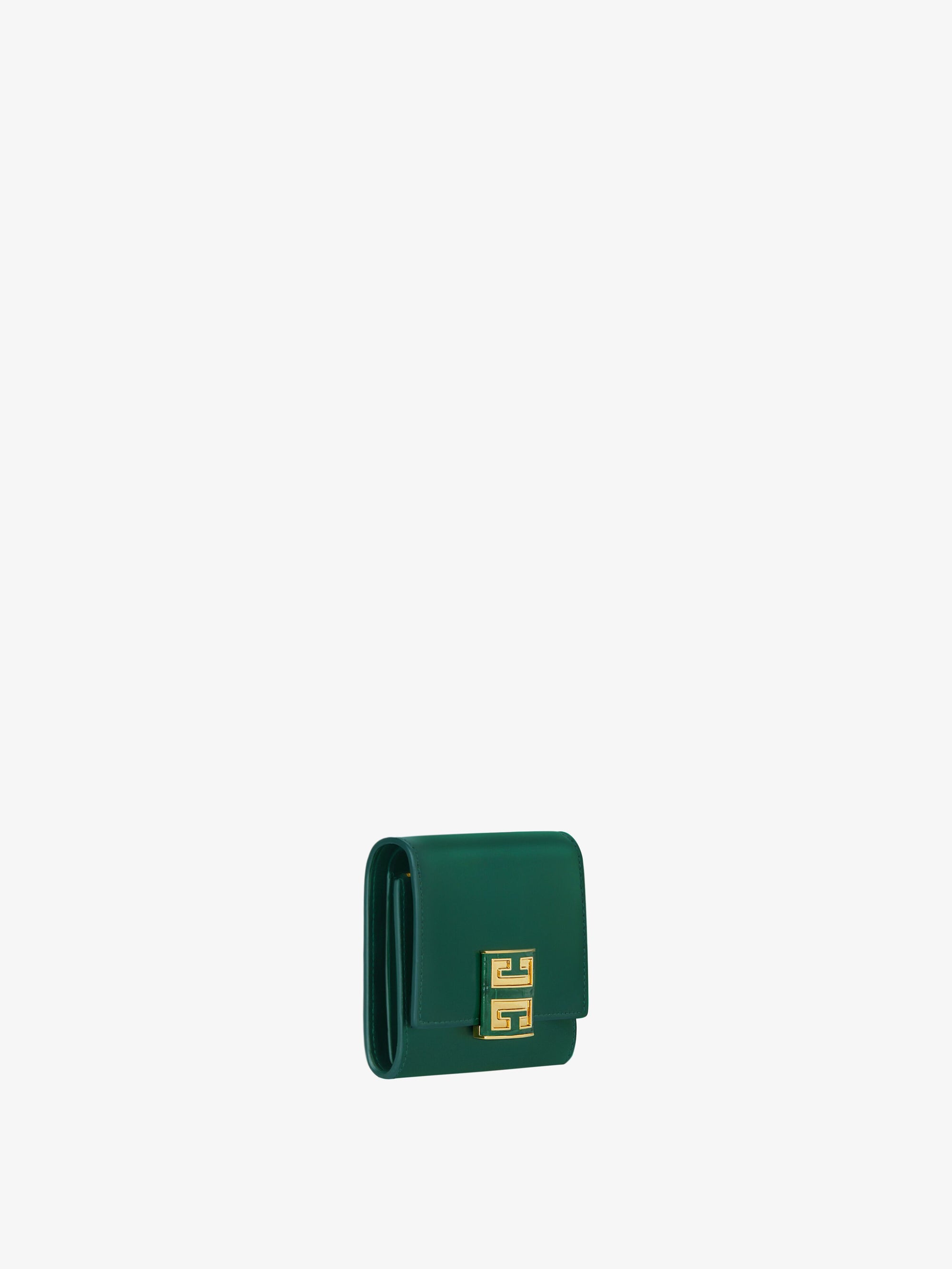 Portefeuille 4G en cuir - Vert Emeraude