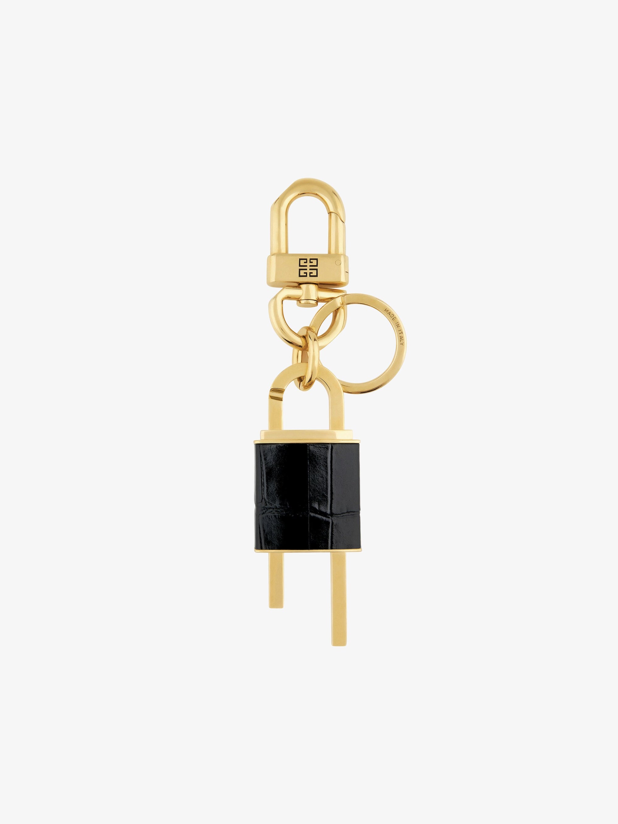 Porte-clés cadenas en laiton - Noir