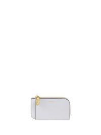 Lucky Charms zipped leather card holder - Cloud Grey