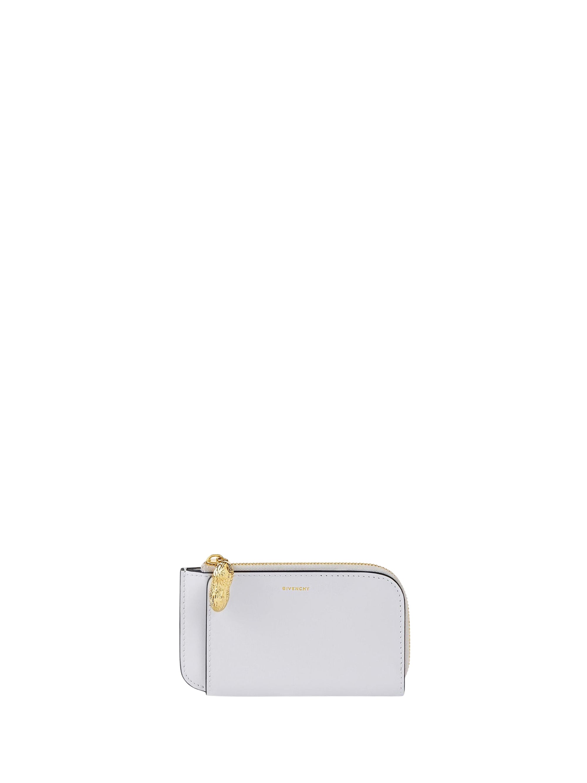 Lucky Charms zipped leather card holder - Cloud Grey