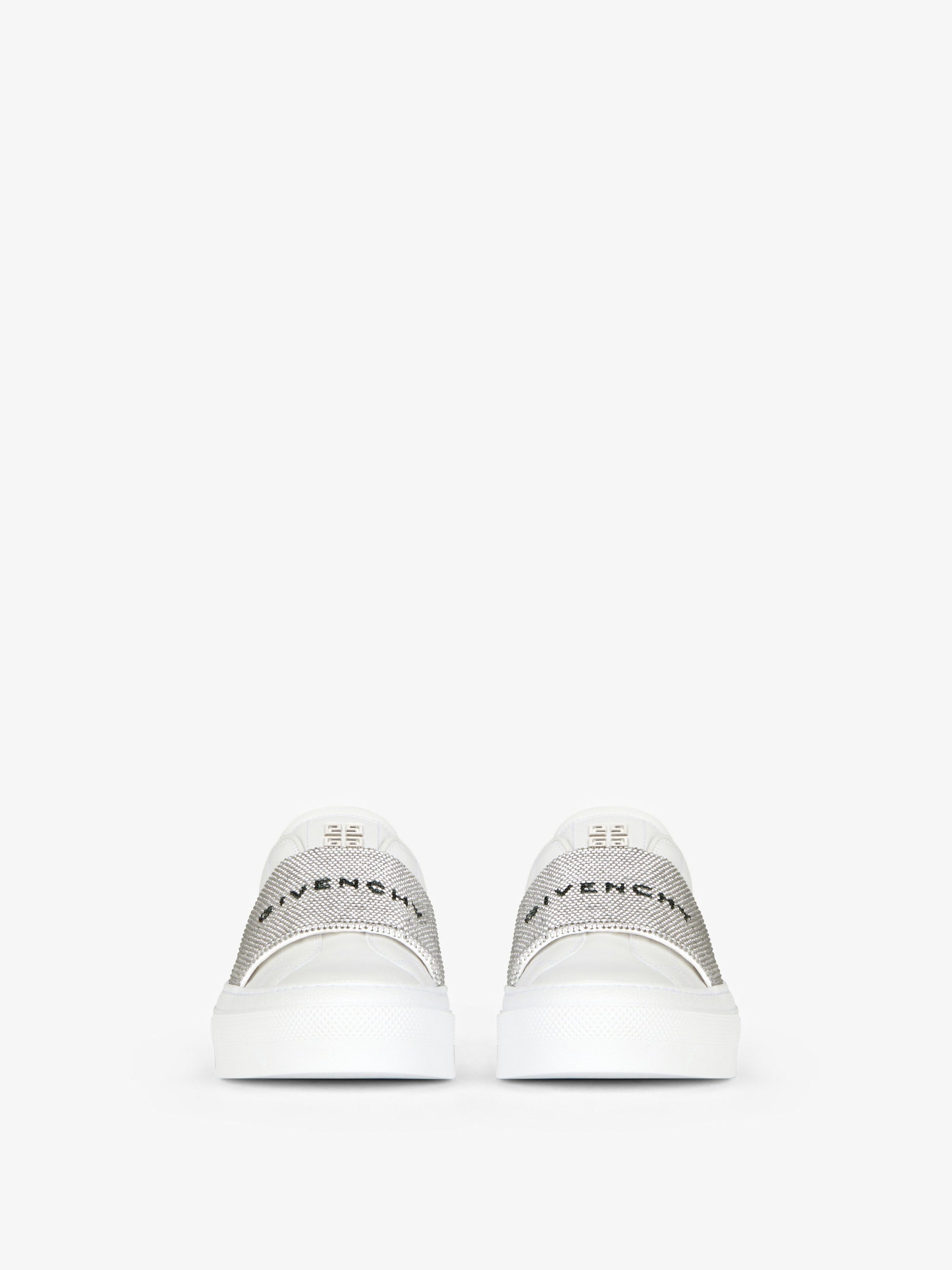 Baskets City Sport en cuir - White & Silvery