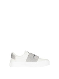 Baskets City Sport en cuir - White & Silvery