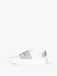 Baskets City Sport en cuir - White & Silvery