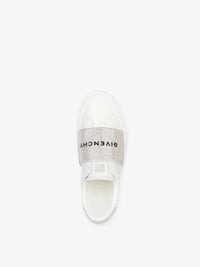 Baskets City Sport en cuir - White & Silvery