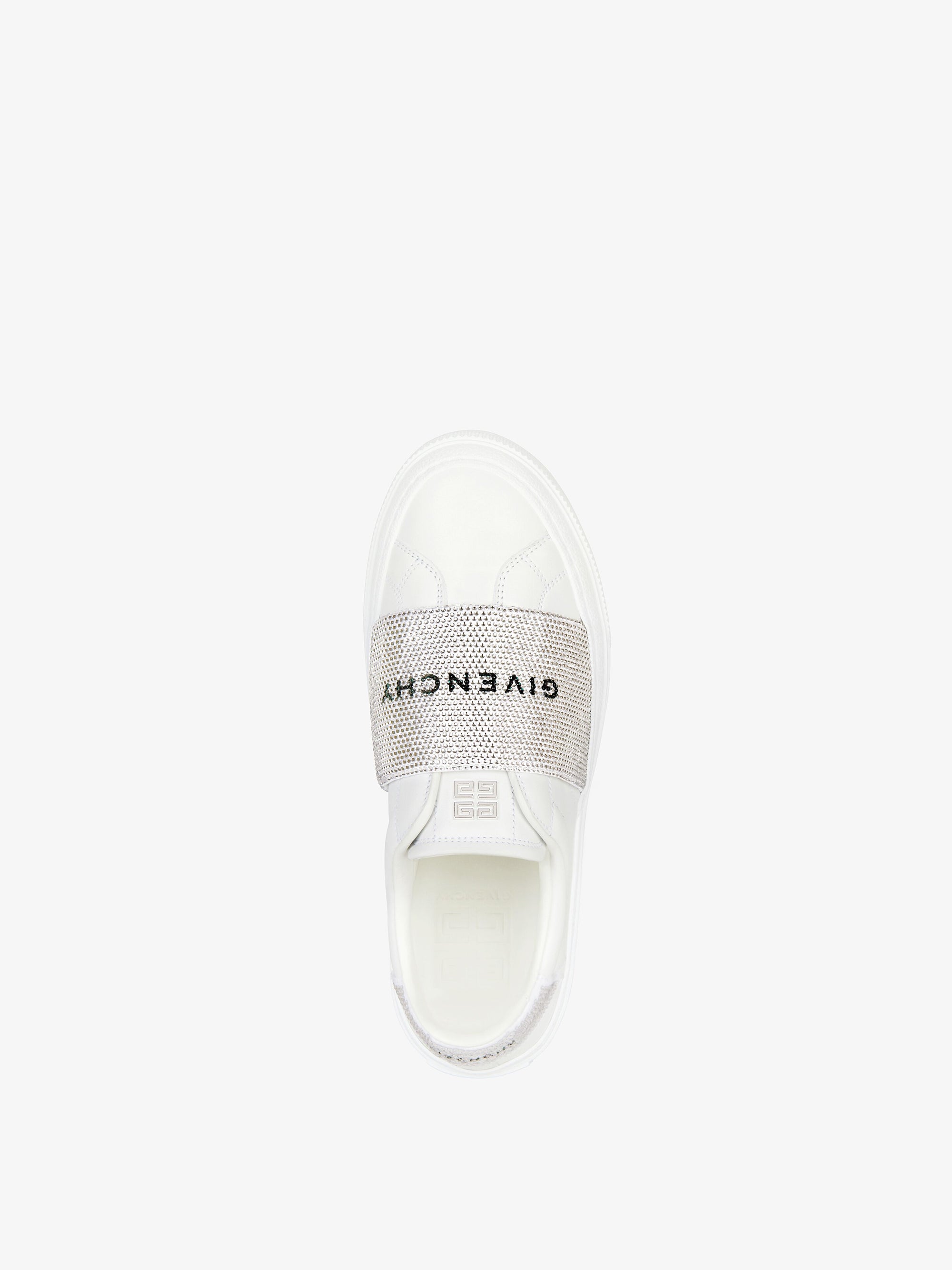 Baskets City Sport en cuir - White & Silvery
