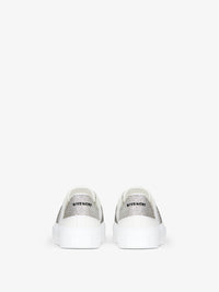 Baskets City Sport en cuir - White & Silvery