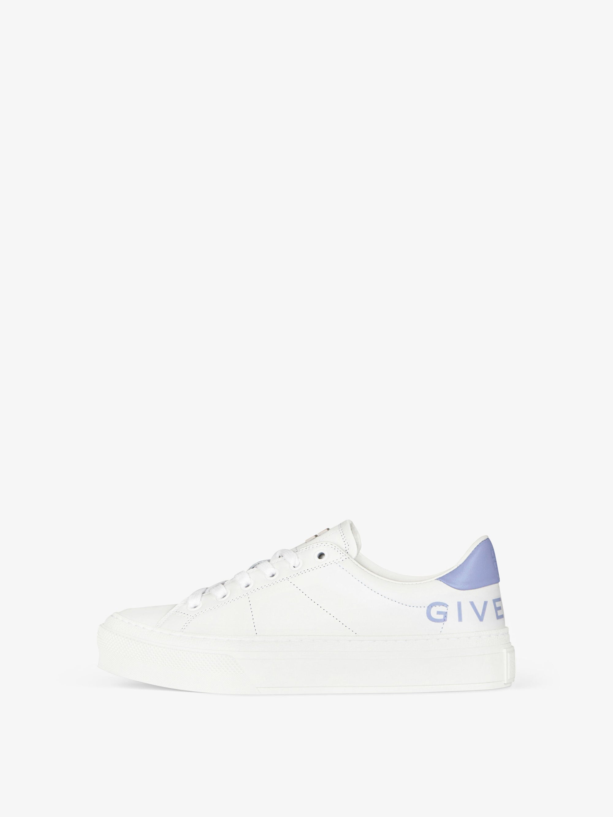 Baskets City Sport en cuir - White & Lilac