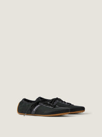 TRANSPARENT NET/CALF LEATHER