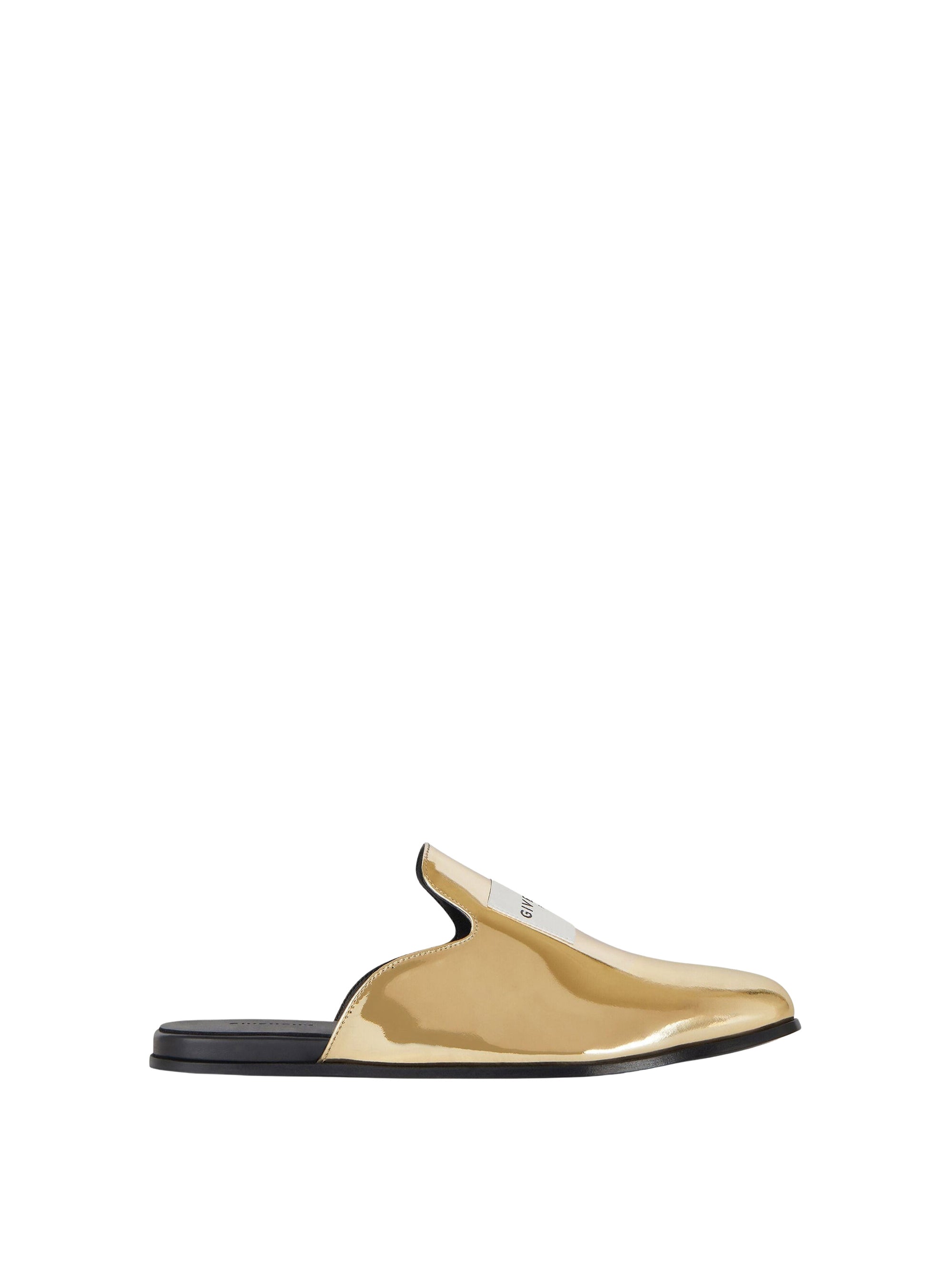 Mules Label lounge en cuir - Golden