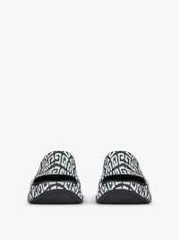 Mules compensées 110 avec imprimé effet tag - Noir & Blanc